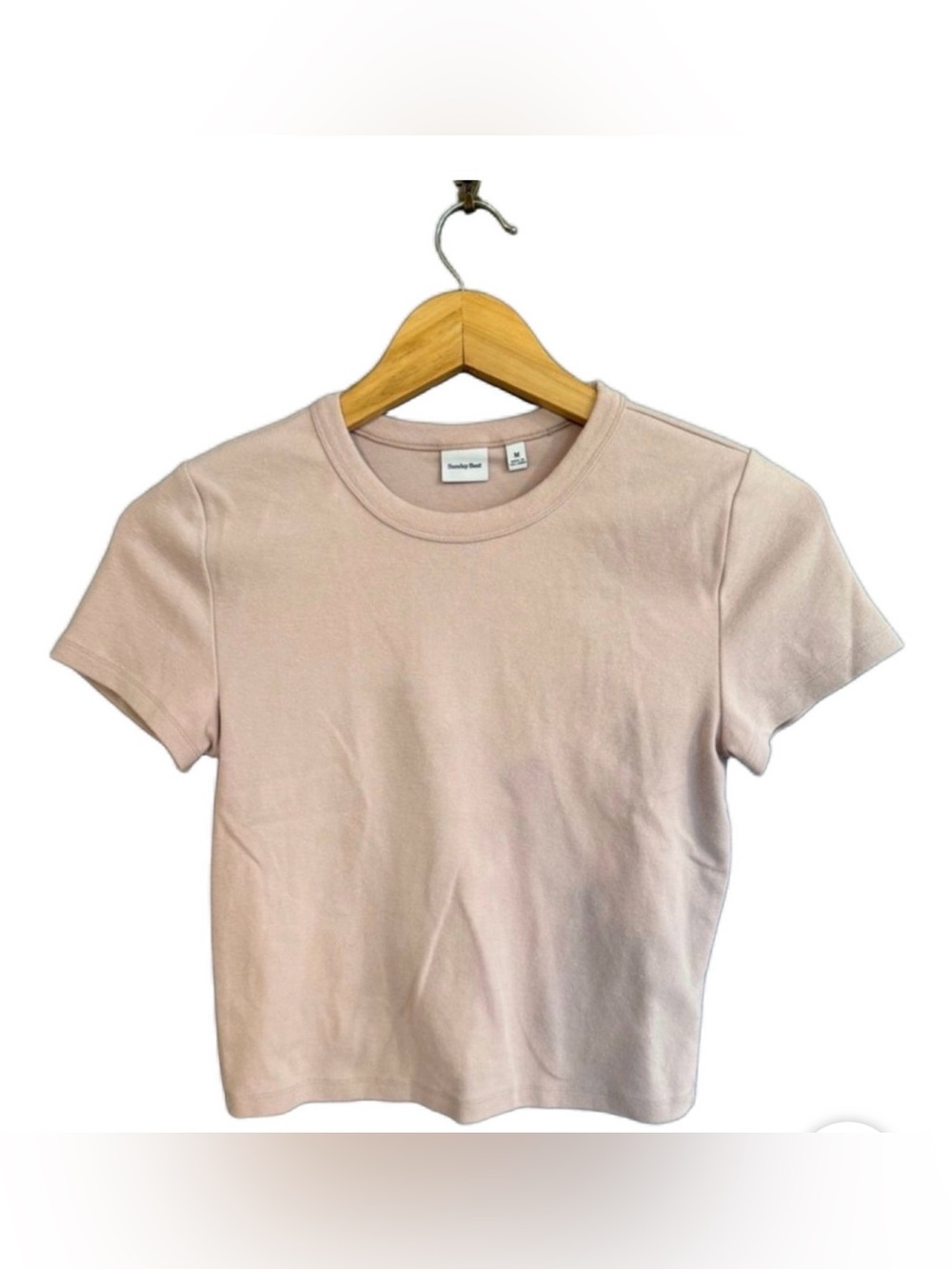 Sunday Best Pale Pink Crop Tee